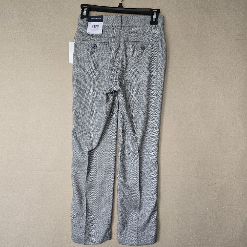 Nwt Tommy Hilfiger Boys Brushed Herringbone Mountain Heather Gray Slacks Pants - Picture 7 of 10